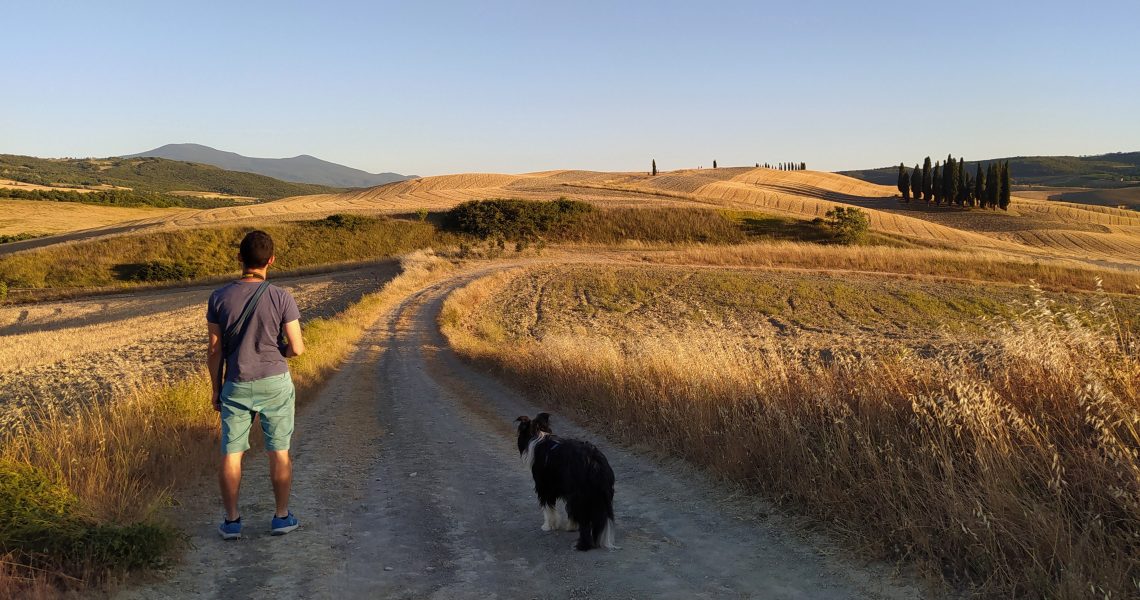 In Val D’Orcia con i nostri cani